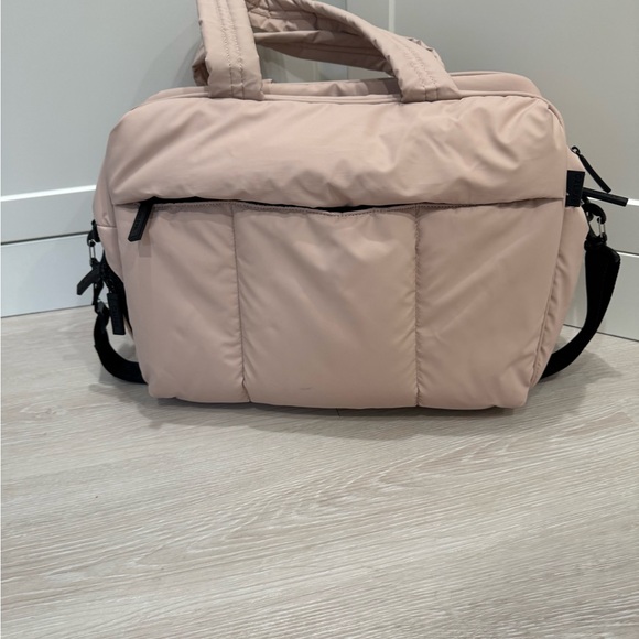 Calpak Handbags - Calpak Blush Quilted Tote with Black Accents